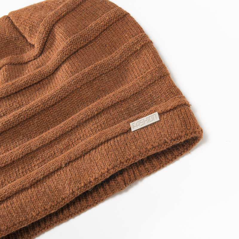 Gestrickte Samtwoll-beanie Für Damen Und Herren Mit Ohrenschutz_voghion.com