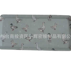 30%美耐皿长方形托盘 密胺双耳托盘 37.6*16.2cm 塑料酒店托盘