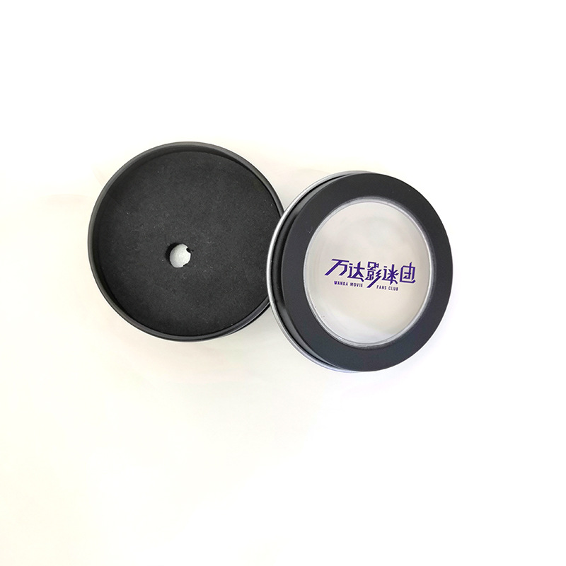 俱乐部徽章盒定制 65-25 黑色胸章盒包装 润喉糖包装盒 可印LOGO