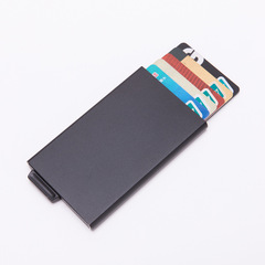Aluminum alloy card case, credit card money clip RFID card holder anti-skimming multi-functional automatic pop-up card holder X-49