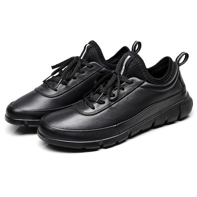 九 爱步 行真皮2018春秋款男鞋860014健步鞋运动休闲鞋全牛皮鞋