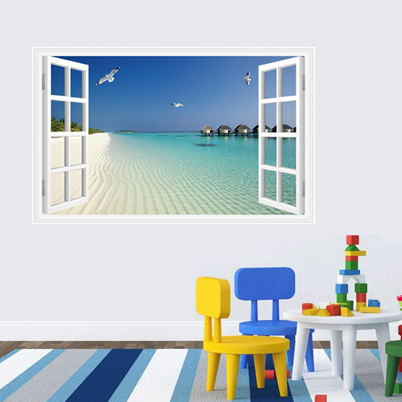 New Fake Window Scenery Wall Stickers display picture 4