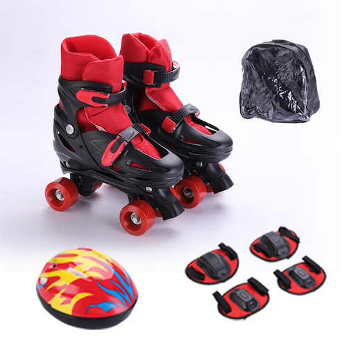 Factory direct supply children's buckle double row roller skating adult inline skates set roller skates double row roller skates 