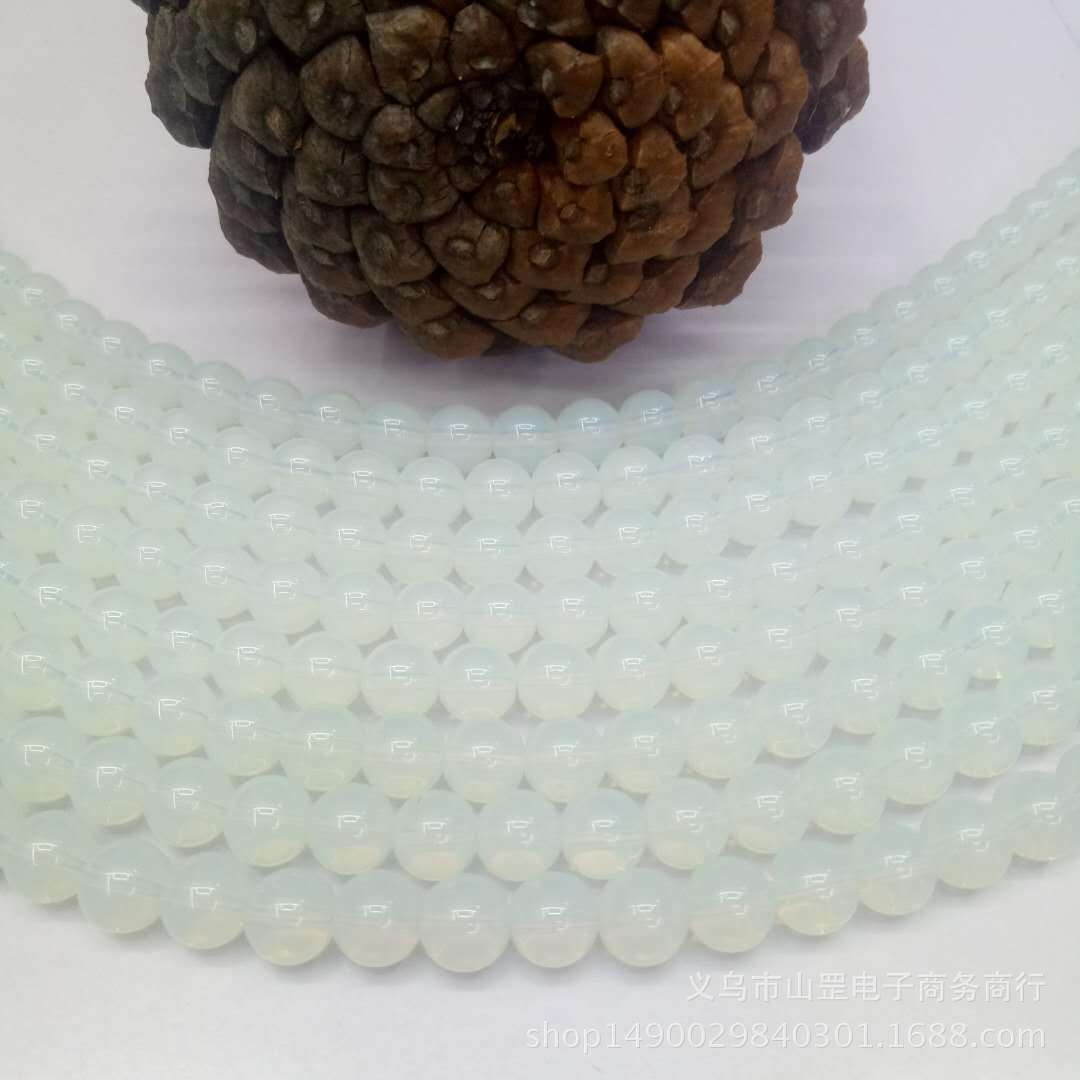 蛋白石散珠圆珠半成品批发 DIY串珠手链饰品配珠厂家直销欧美热销详情图1