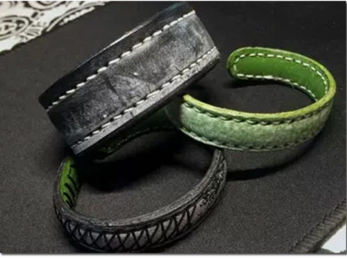 Inner Core of Bracelet, Leather Strap Core, Handmade Vegetable Tanned Leather Ring Shaping Core, 304 Stainless Steel, Open Ring