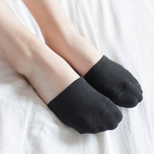 Spring and summer thin cotton half-palm invisible socks women's boat socks shallow solid color Korean style socks women's socks wholesale
