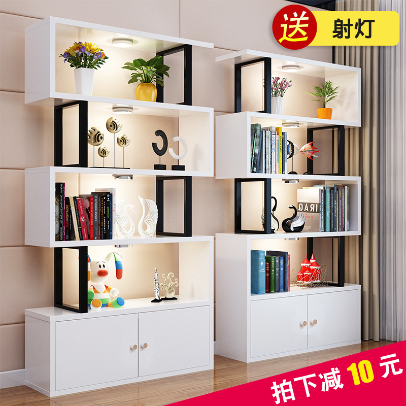 批发展示柜货架货柜产品展示柜化妆品包包展示架陈列柜置物架隔断|ru