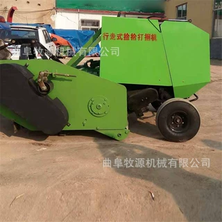 玉米秸秆捡拾打捆机厂家    拖拉机带动秸秆粉碎收割打捆机价格