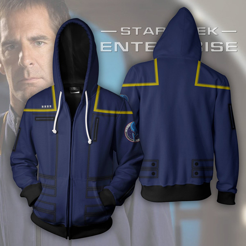 Star Trek Digital Print 3d Sweater Cardigan Hoodie cosplay Animation Peripheral
