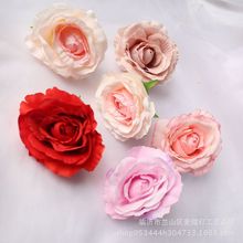 圆润玫瑰花头 婚庆花墙路引 摄影道具材料拱门路引绢布装饰花朵