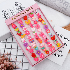 Children's Accessories Children's Jewelry Cute Cartoon Ring Promotion Gift 2 Yuan Store Small Decorative Accessories Boxed J05