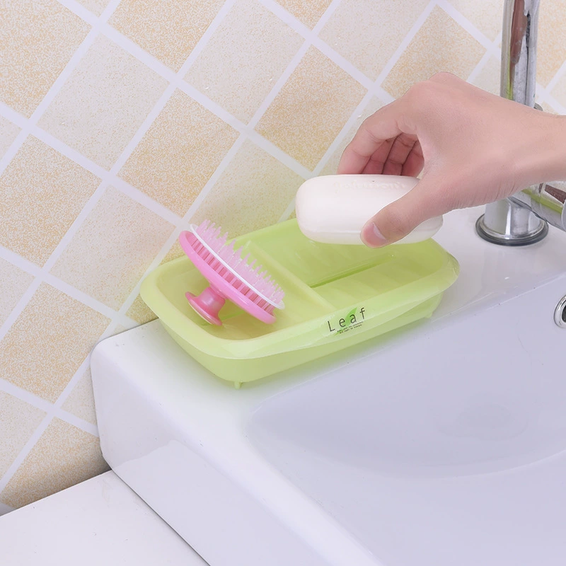 Импортированное японское двухслойное пластиковое мыло holder, прямоугольная длинная сушильная полка