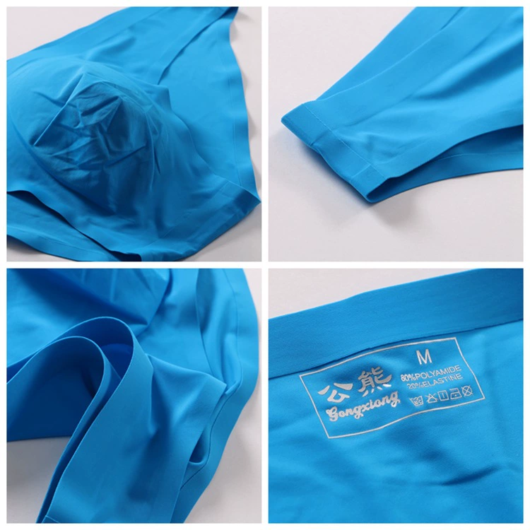Men's Low-Rise Ice Silk Underwear, Triangleless Seamless, Breathable, M–XXXL