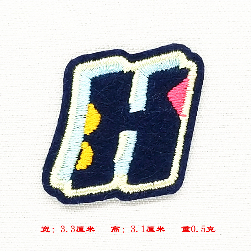 Nuevo color 26 letras pegatinas de tela pegatinas de bordado jeans rasgados parche decorativo pegatinas A- Z Inglés pegatinas