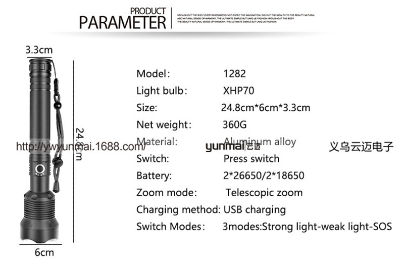 Lampe torche 30W - batterie 1200 mAh - Ref 3400782 Image 10