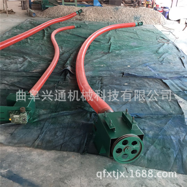 广西4寸7米电动抽粮机 大豆、玉米电动软管吸粮机 电动吸粮机厂家