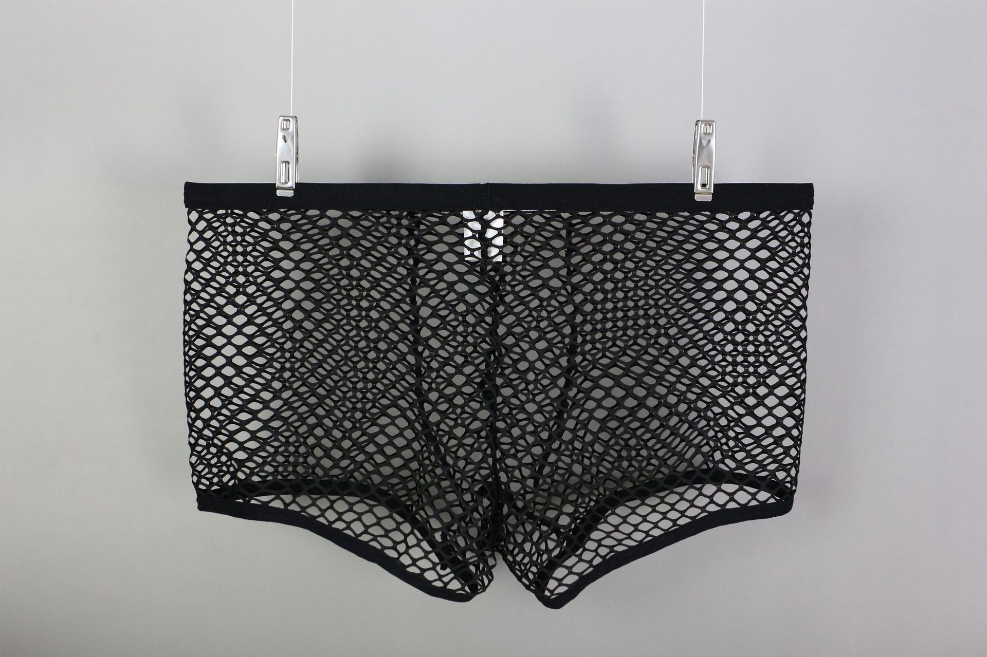 Ropa interior de los hombres de malla grande sexy u convexo ropa interior totalmente transparente discoteca sexy ropa interior