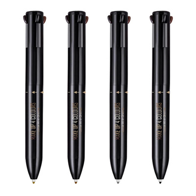 跨境恒芳自動旋轉眉筆四合壹黑色淺棕深棕灰色眉粉眉膏不暈妝彩妝