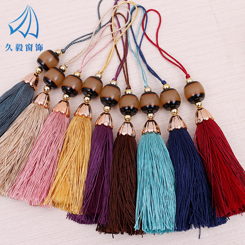 现货供应 10个/包玛瑙窗帘帘头服装装饰DIY吊穗花边书签批发