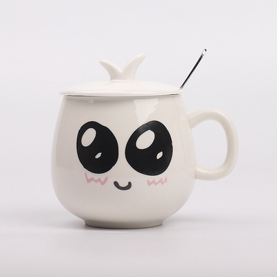 New products Cartoon Ceramic cup Pottery pottery QQ Expression Cup Ceramic cup wholesale Custom mugs LOGO