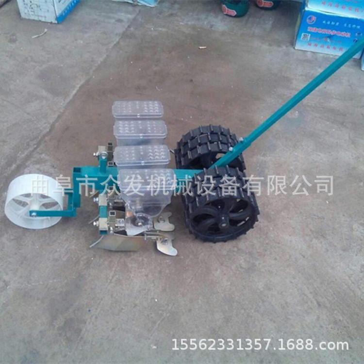 人力手推式播种机 辣椒育苗播种机 农用四行条播机