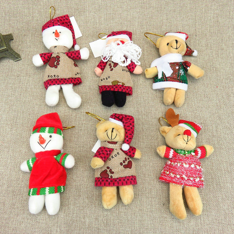 Santa Claus series image Mini Christmas Plush doll ornament Christmas tree decoration Pendant