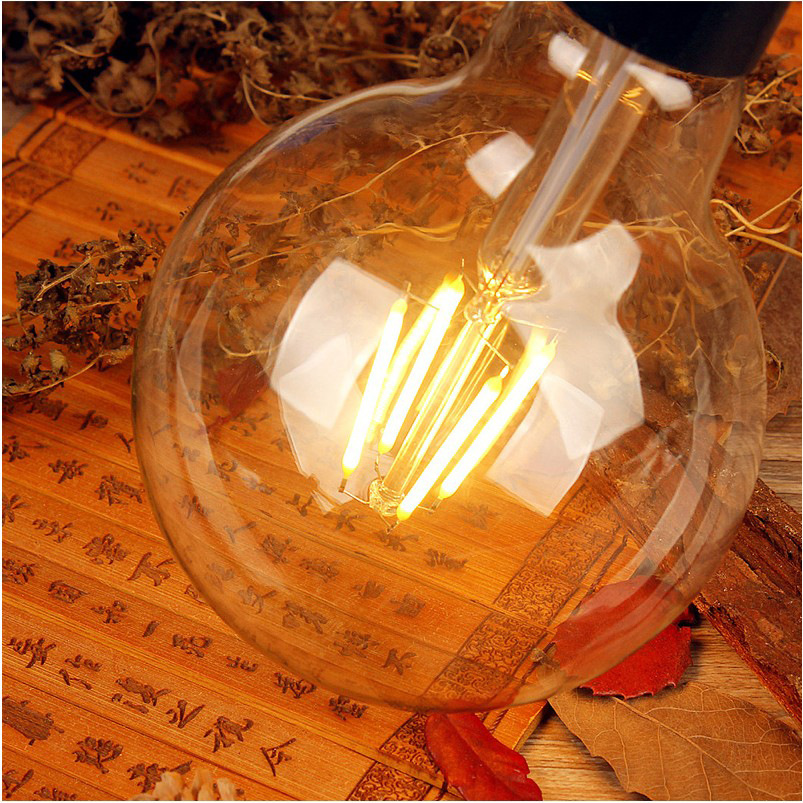 G80 G95 G125爱迪生LED灯丝球泡复古怀旧龙珠玻璃灯泡厂家批发|ms