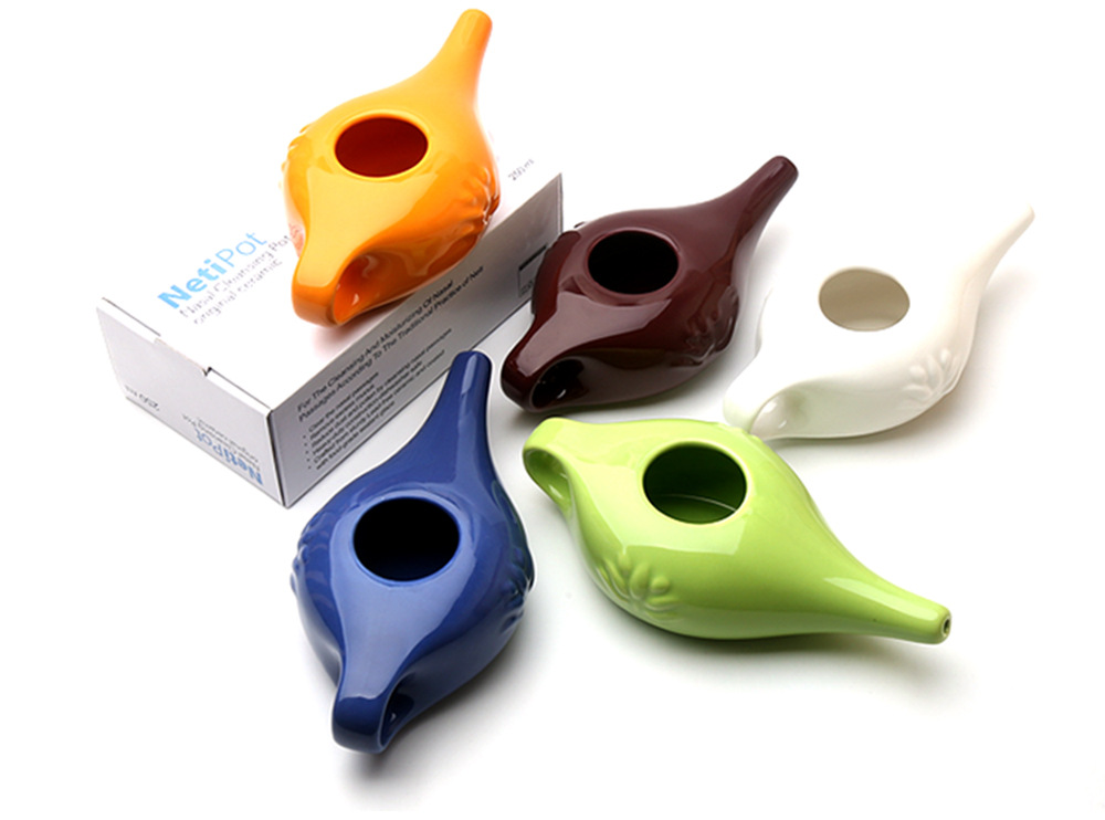 250 Ml Ceramic Nasal Wash Pot Nasal Flusher Yoga Nasal Wash Pot Nose Cleaning Pot Wholesale Supply display picture 2