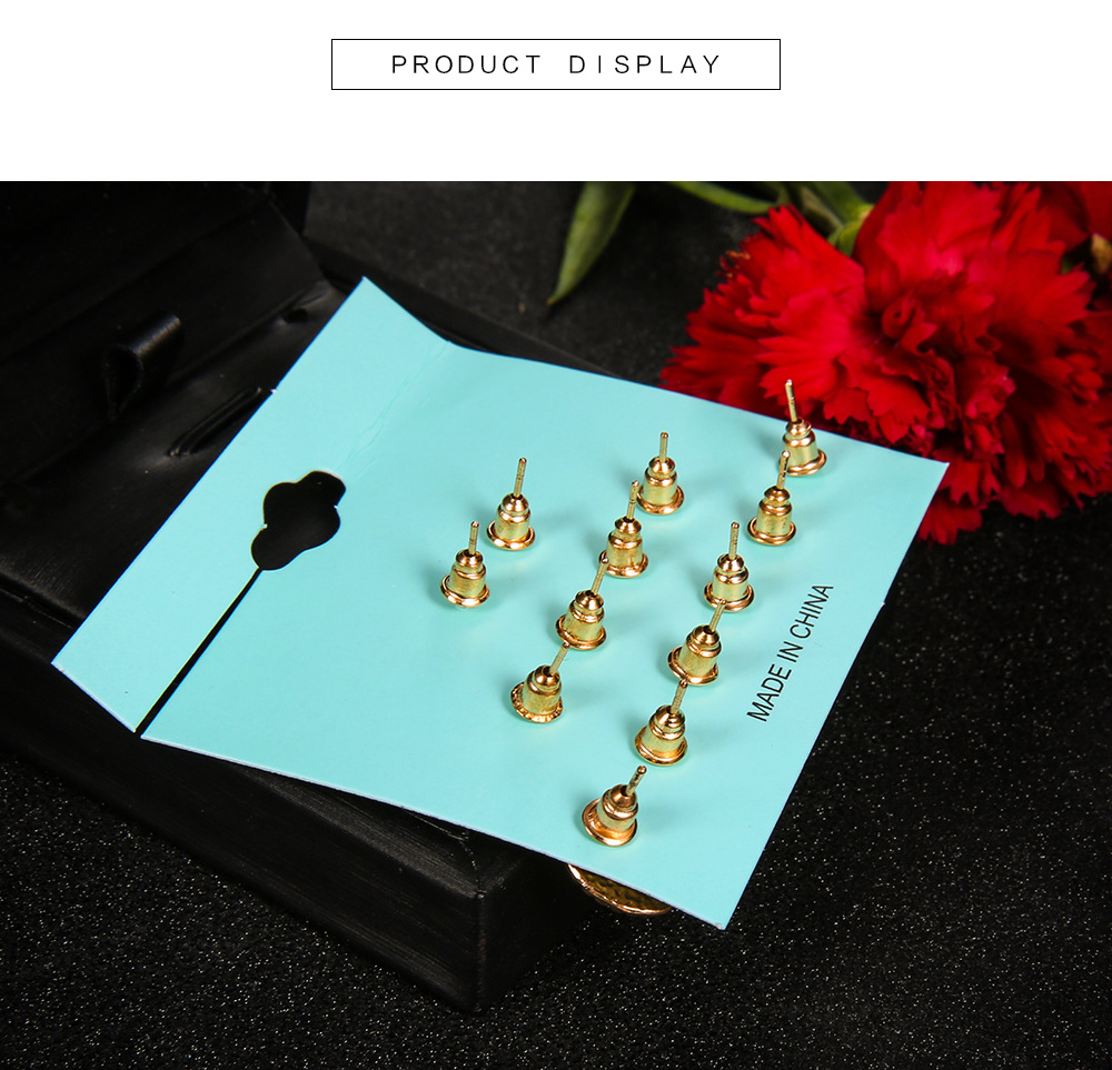 Nihaojewelry Simple Water Drop Rhinestone Flower Earring Multi-piece Set Wholesale Jewelry display picture 6