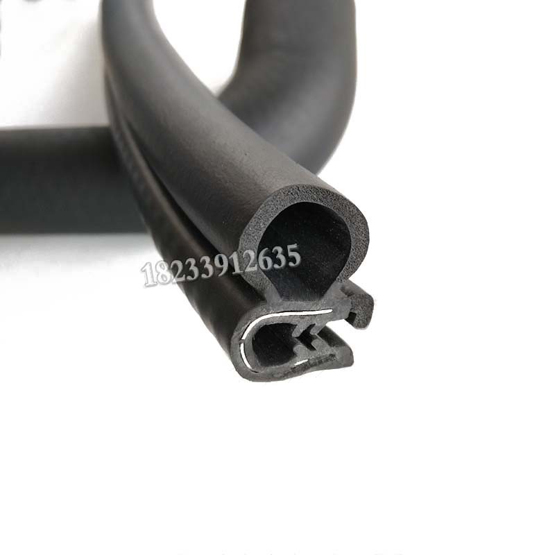 厂家生产车门密封条圆泡U型钢芯钢带固定防撞橡胶密封条