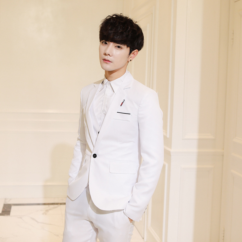 2018 New Spring and Autumn man fashion leisure time Small suit Teenagers leisure time Self cultivation singleton suit