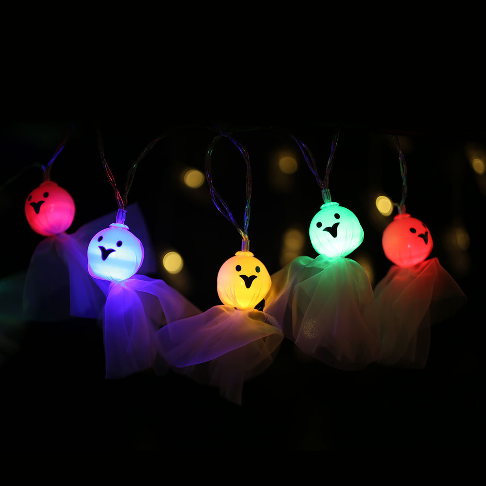 （中性）1.5m 10LED圣诞节万圣节幽灵娃娃灯串 鬼魂灯