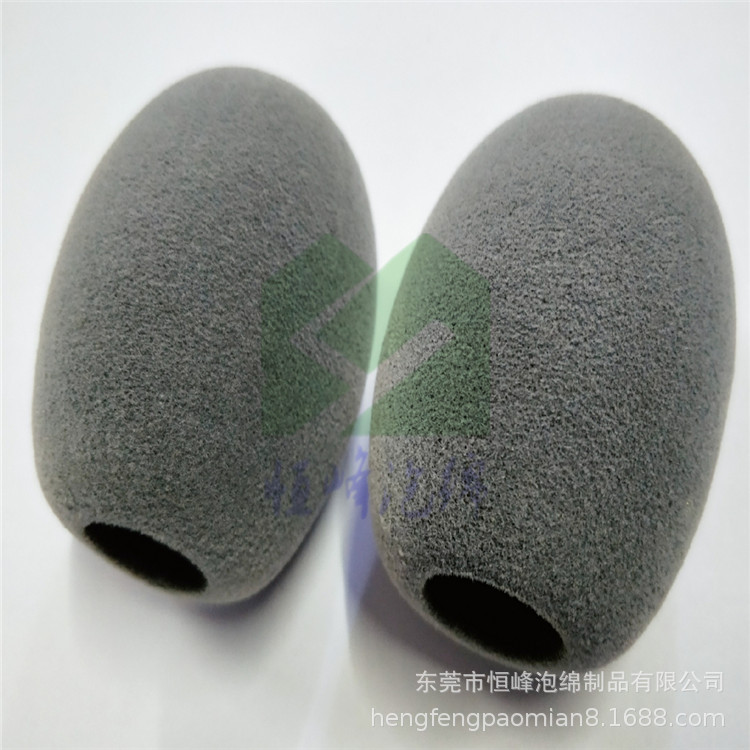精品灰色植绒话筒防风罩 演讲话筒海绵套 录音话筒海绵罩厂家