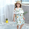 2019 Spring and summer new pattern girl Dress Lace sleeves strapless pineapple Princess Dress Boutique On behalf of