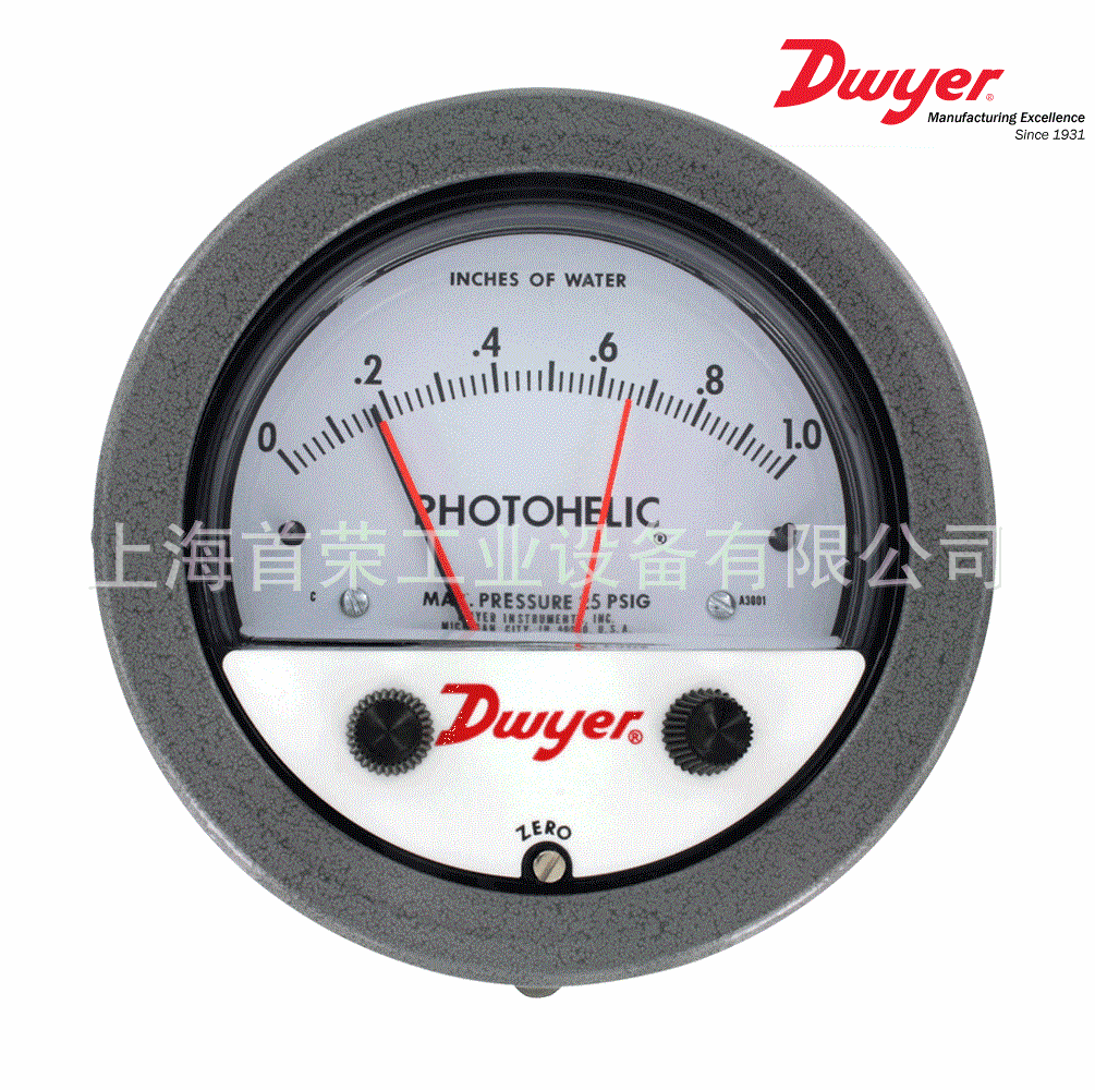 DWYER德威尔 A3000-1KPA A3000-2KPA A3000-3KPa 指针式差压开关