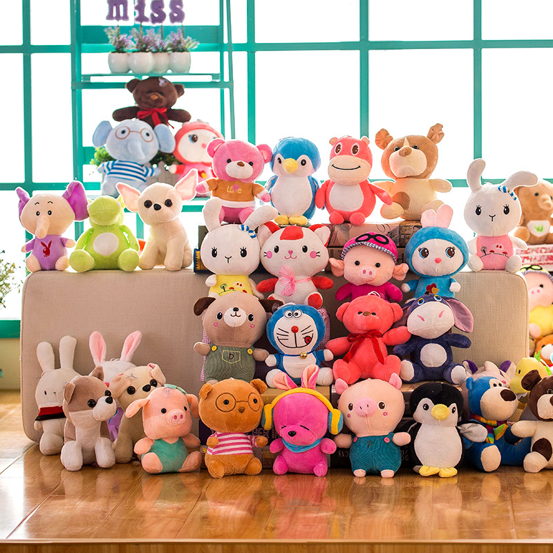 Máquina de agarre de siete pulgadas Muñeca de peluche de juguete 20cm empresa evento Regalo boda lanzamiento