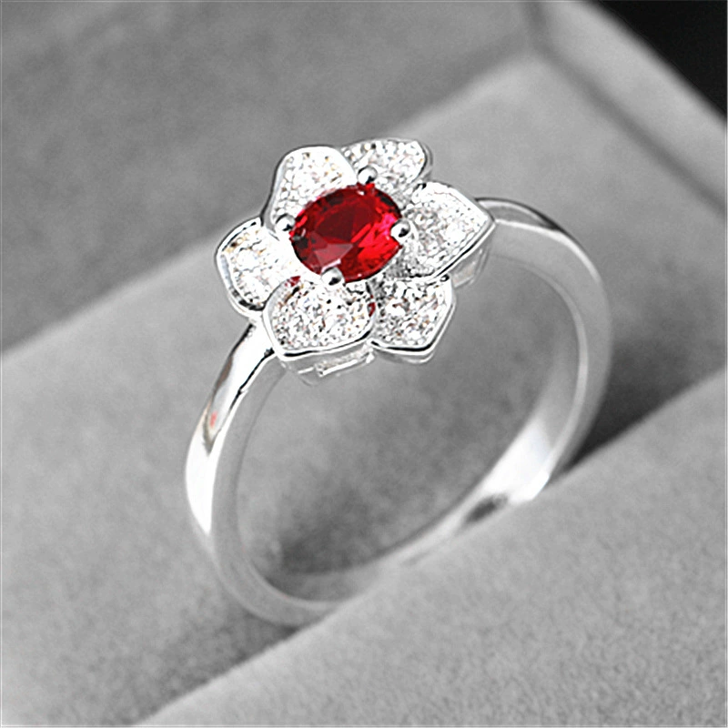 Европейское и американское модное серебряное кольцо, персонализированное креативное корейское женское кольцо с инкрустацией розами и цирконием