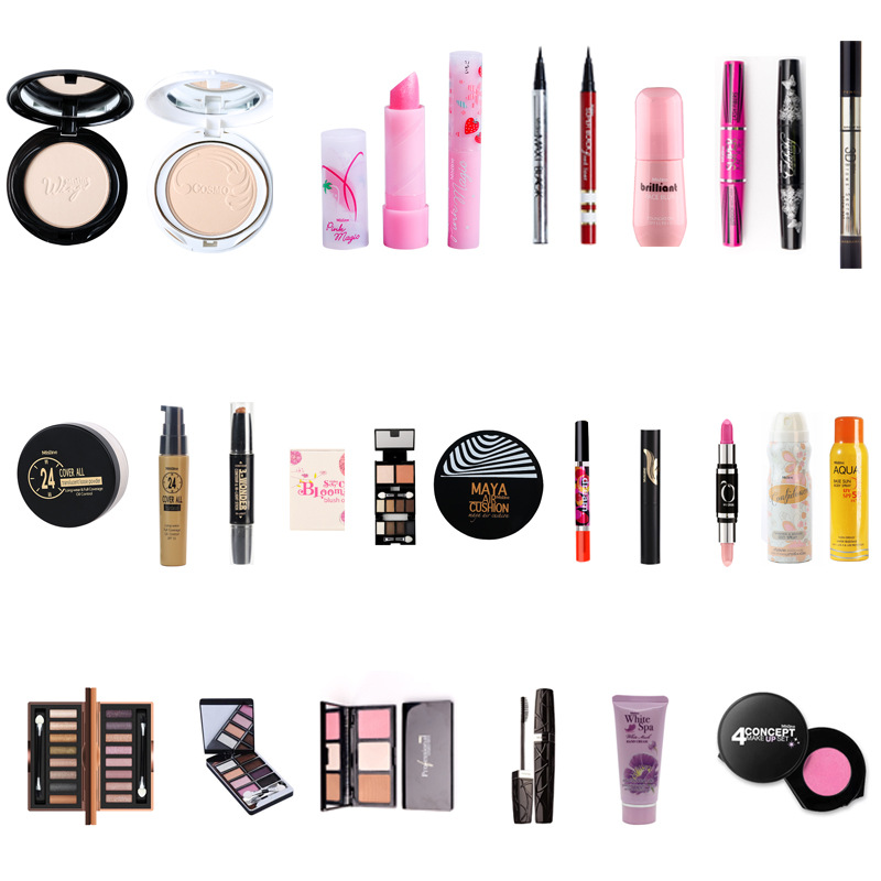 Thailand Cosmetics Lipstick Eyeliner Mascara Powder Blush Yaochun Liquid Foundation Small gold strip lipstick