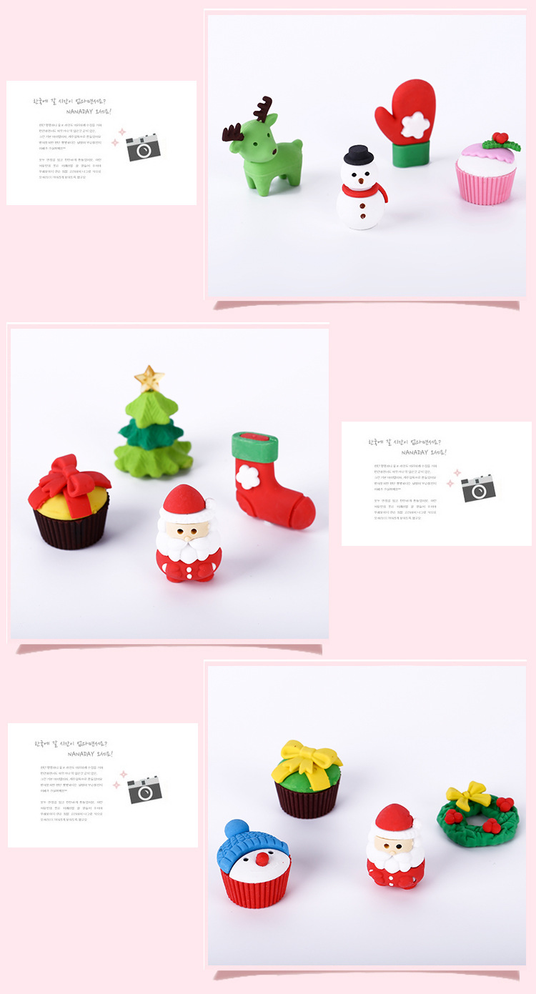 圣诞款3D圣诞老人文具礼盒小咕咚雪人卡通可爱儿童用品圣诞节礼品详情图5