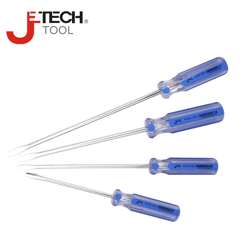 捷科小柄彩条螺丝刀透明柄螺丝批带磁改锥起子LC2.5LC3LC5LC6LC8