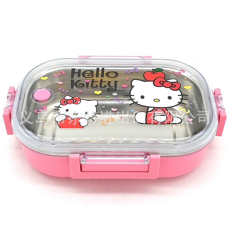 Factory direct sales of 750ml stainless steel lunch boxes, cartoon bento boxes, children and students' food compartments, sealed and anti-overflow lunch boxes detail image 3