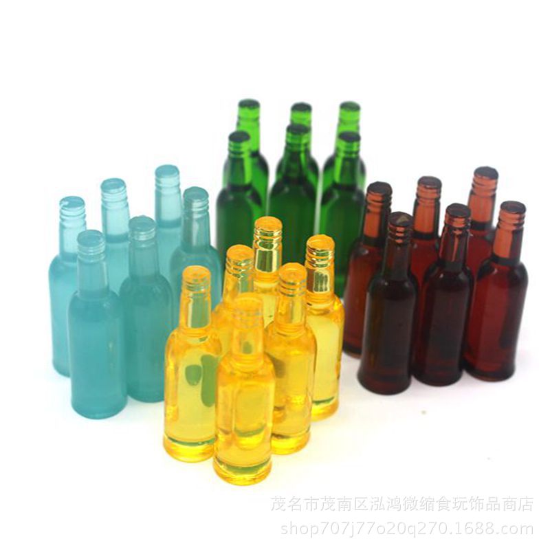dollhouse娃娃屋配件 场景模型 创意耳环配饰 迷你洋酒瓶模型