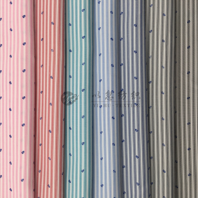 【抽象印花】超细旦底布格条 2019年春夏新款 男女装衬衫面料热销