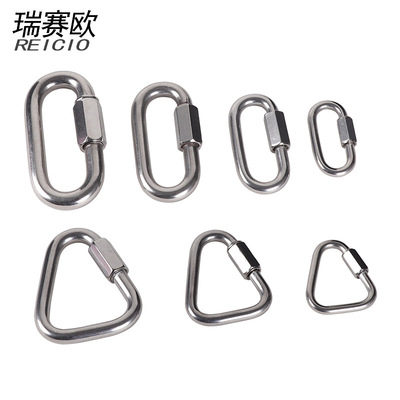 8mm triangle 316 Stainless steel Mellon Meilong major Carabiner Bearing Climbing Safety buckle