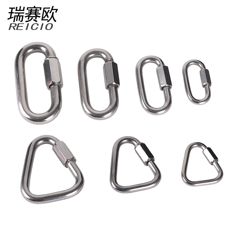 8mm triangle 316 Stainless steel Mellon Meilong major Carabiner Bearing Climbing Safety buckle