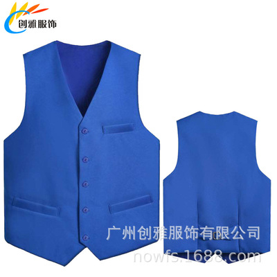 hotel Waiter Coffee shop Etiquette Volunteer supermarket Market coverall double-deck suit man 's suit Vest customized
