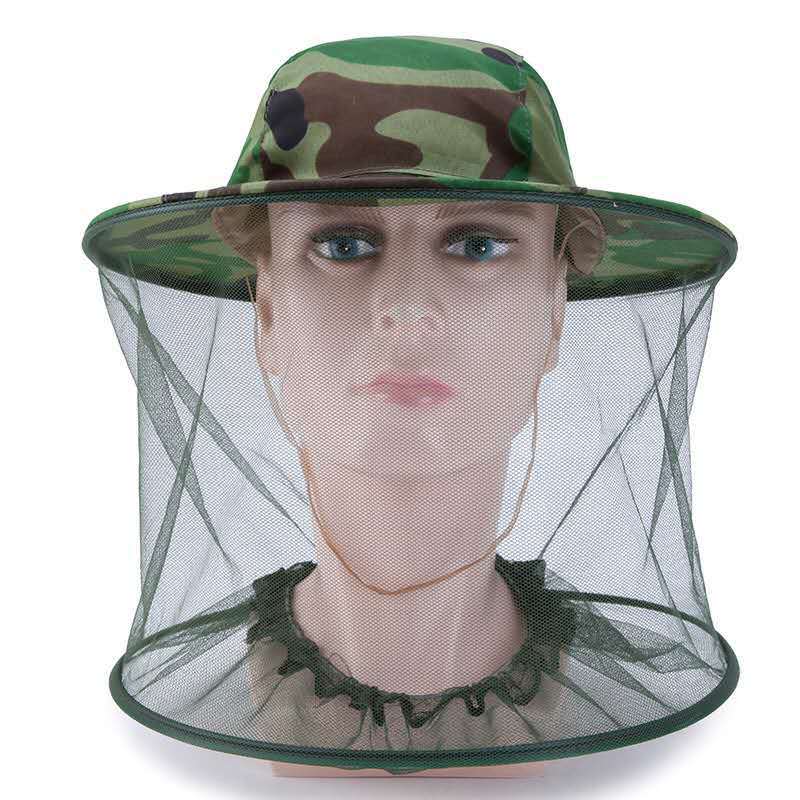 Unisex Vintage Style Camouflage Net Yarn Flat Eaves Bucket Hat display picture 3