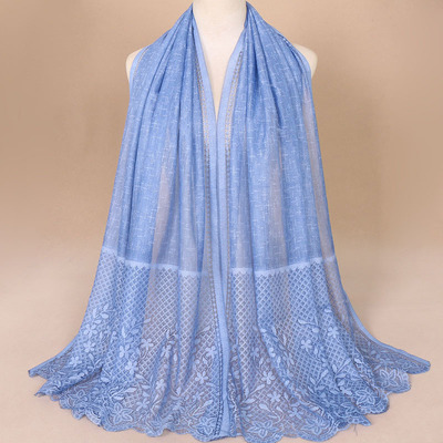 2022秋冬新款单色女新款围巾 热销镂空透气腈纶多用途 VS052|ru