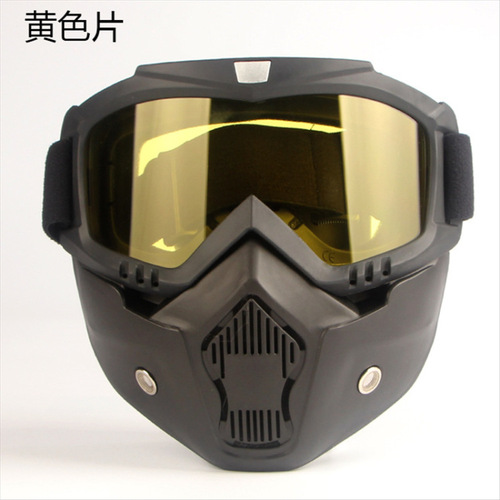 Harley Full-Face Impact-Resistant Tactical Goggles Outdoor Military Enthusiast Wilderness Gaming CS Anti-Fog Riding Glasses Mask Face Cover