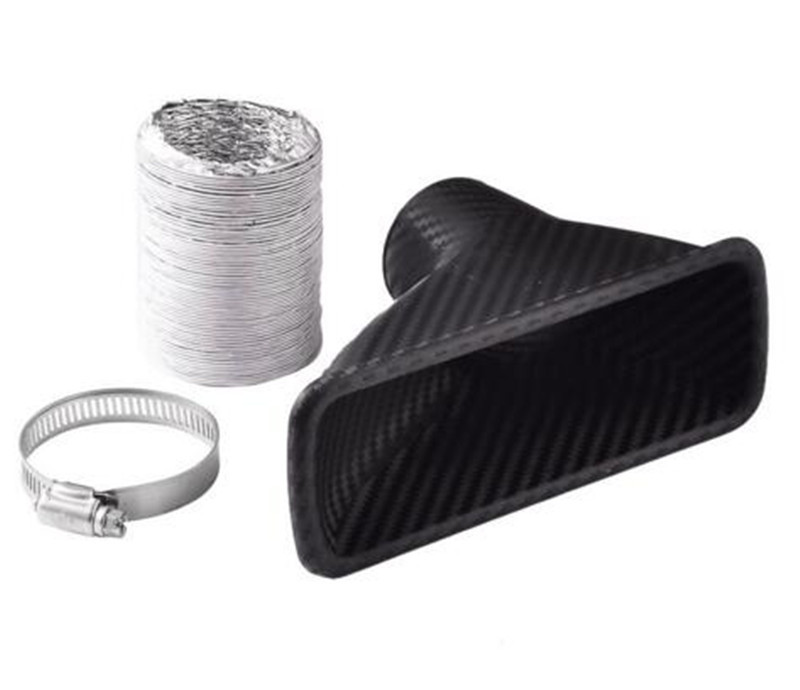 汽车通用进气喇叭口前杠碳纤纹进气导风口改装自然吸气涡轮大风口